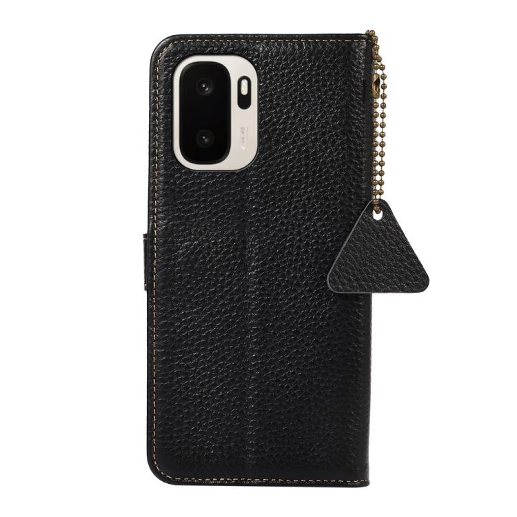 For OnePlus Ace 6 Ultra Genuine Leather Litchi Texture RFID Leather Phone Case