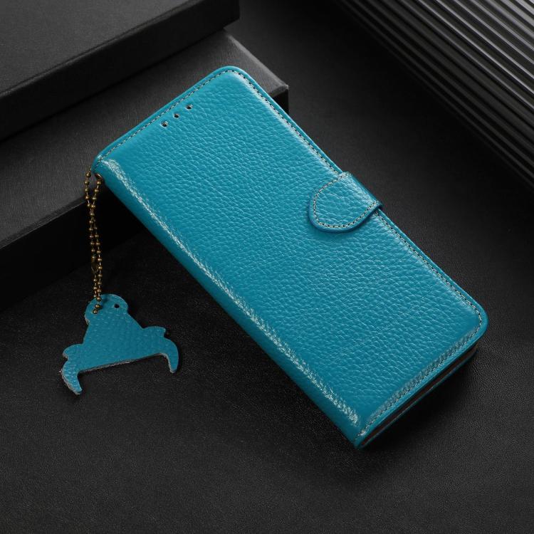 For Google Pixel 10a Genuine Leather Litchi Texture RFID Leather Phone Case