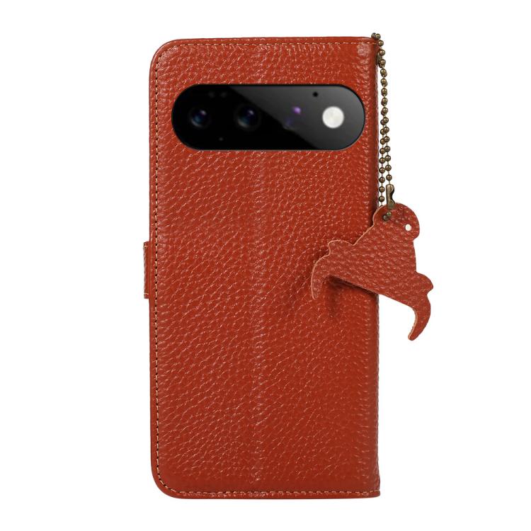 For Google Pixel 11 / 11 Pro Genuine Leather Litchi Texture RFID Leather Phone Case