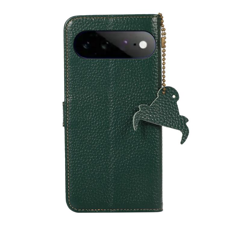 For Google Pixel 11 Pro XL Genuine Leather Litchi Texture RFID Leather Phone Case