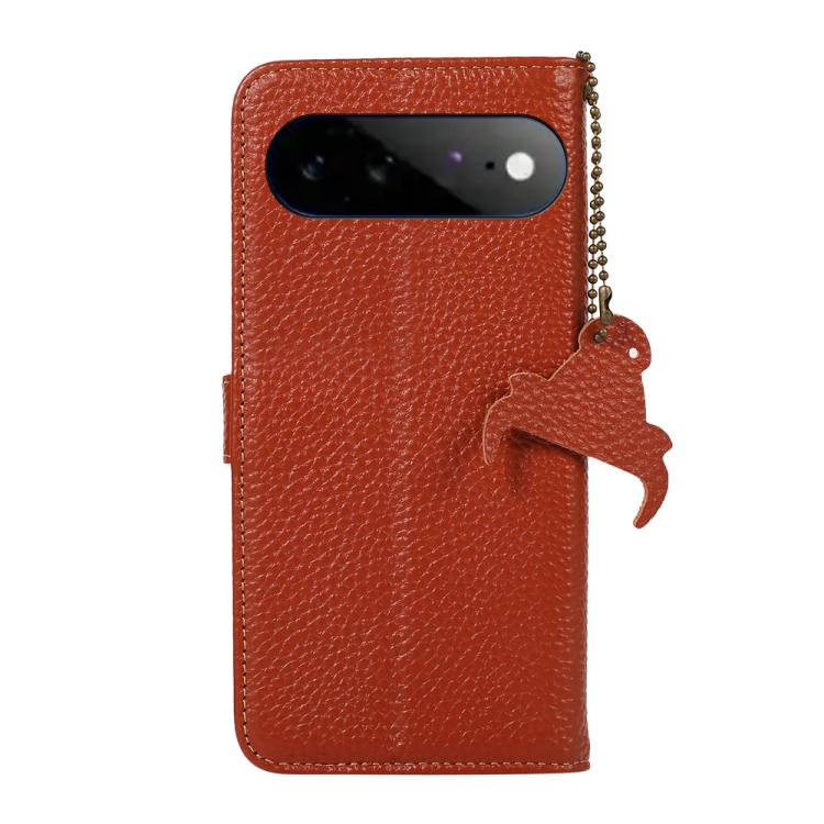 For Google Pixel 11 Pro XL Genuine Leather Litchi Texture RFID Leather Phone Case