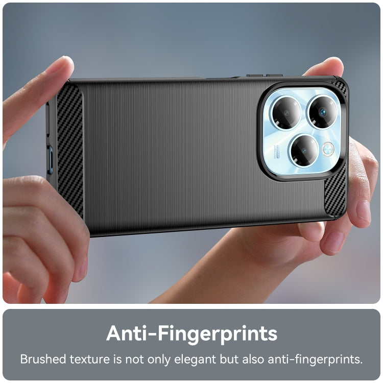 For Infinix Note 40X 5G Carbon Fiber Brushed Texture TPU Phone Case