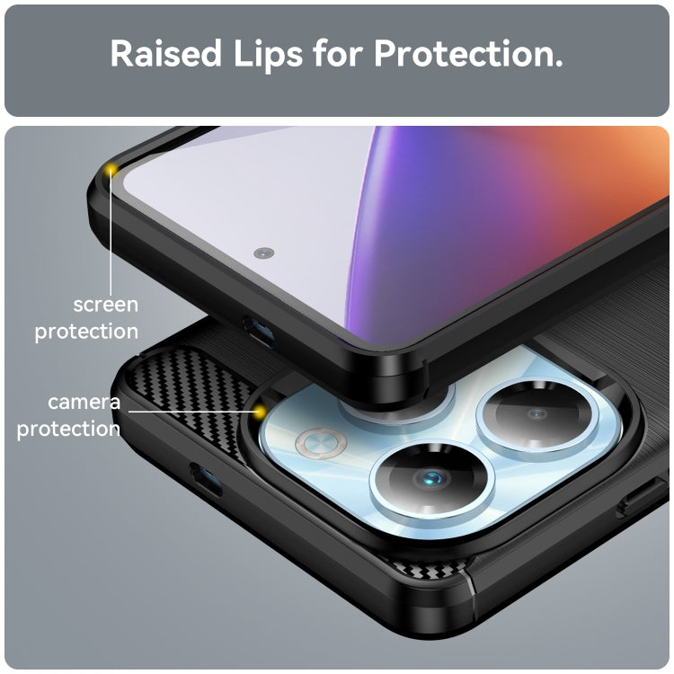 For Infinix Note 40X 5G Carbon Fiber Brushed Texture TPU Phone Case