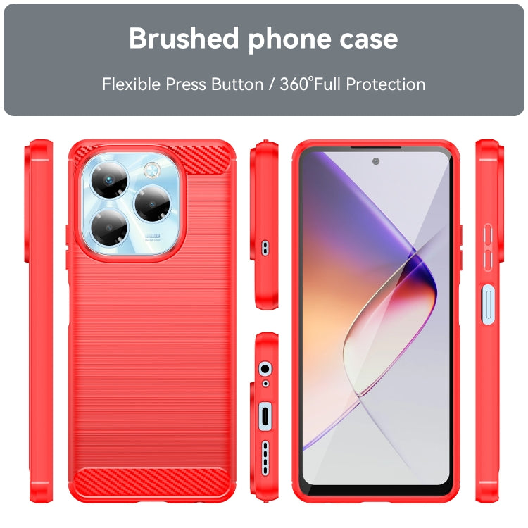 For Infinix Note 40X 5G Carbon Fiber Brushed Texture TPU Phone Case