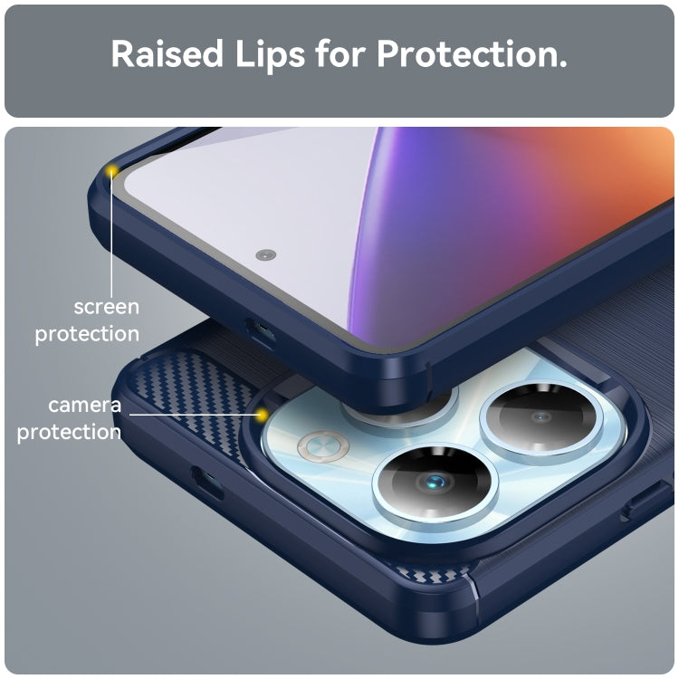 For Infinix Note 40X 5G Carbon Fiber Brushed Texture TPU Phone Case