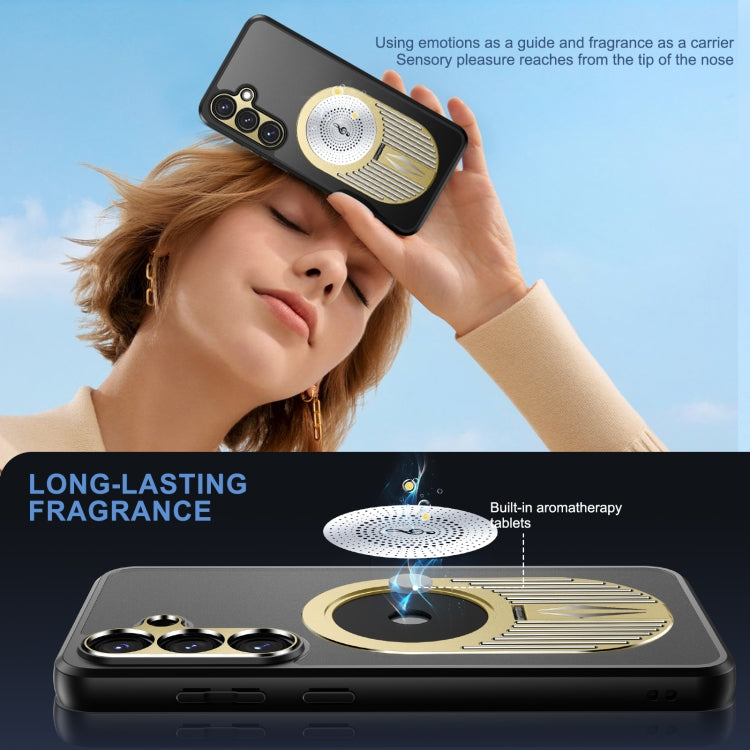 For Samsung Galaxy S24 FE 5G Heat Dissipation Aromatherapy MagSafe Holder Phone Case