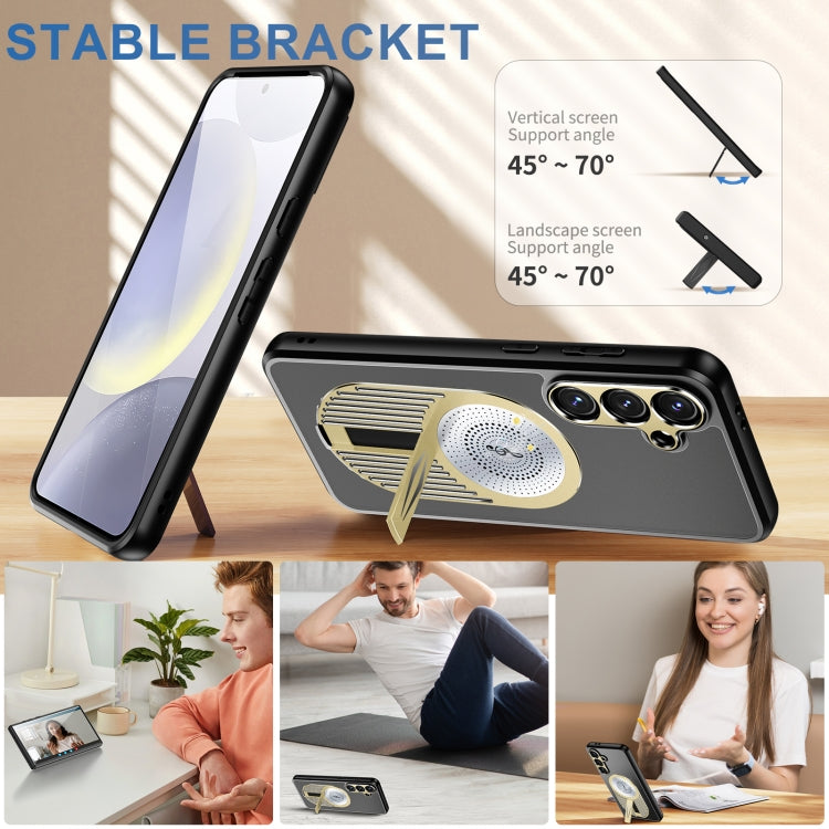 For Samsung Galaxy S24 FE 5G Heat Dissipation Aromatherapy MagSafe Holder Phone Case