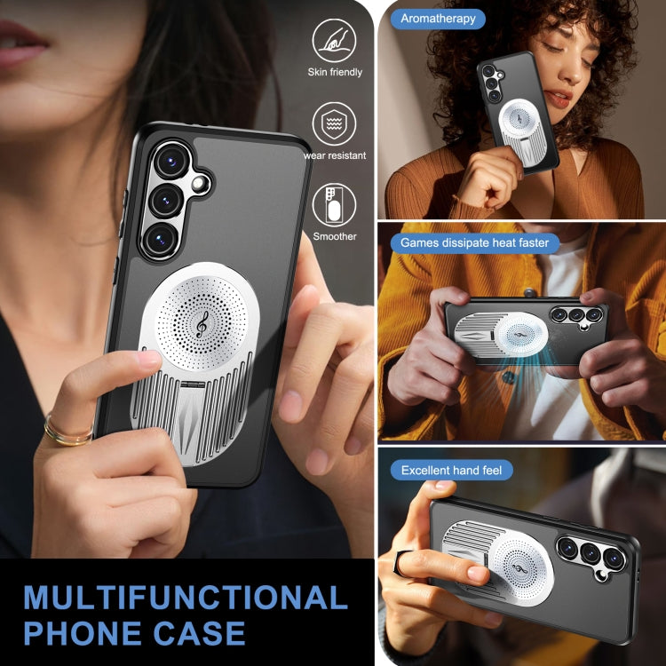 For Samsung Galaxy S24 FE 5G Heat Dissipation Aromatherapy MagSafe Holder Phone Case