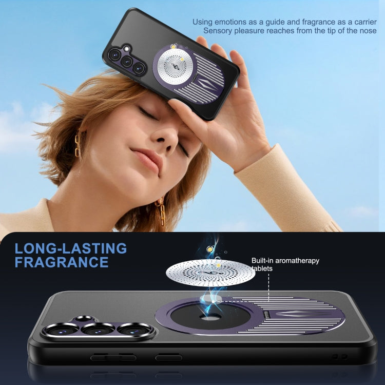 For Samsung Galaxy S24 FE 5G Heat Dissipation Aromatherapy MagSafe Holder Phone Case