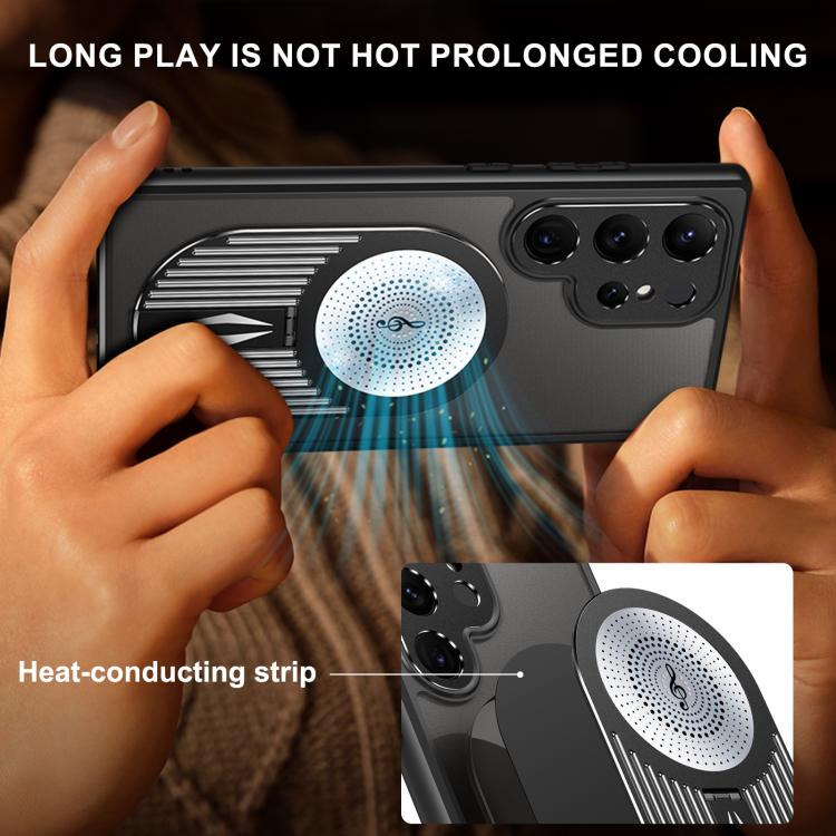 For Samsung Galaxy S25 Ultra 5G Heat Dissipation Aromatherapy MagSafe Holder Phone Case