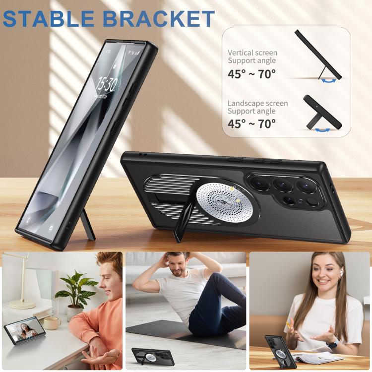 For Samsung Galaxy S25 Ultra 5G Heat Dissipation Aromatherapy MagSafe Holder Phone Case