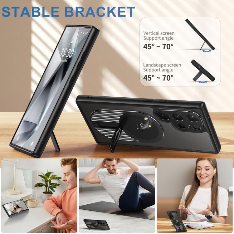 For Samsung Galaxy S25 Ultra 5G Heat Dissipation Aromatherapy MagSafe Holder Phone Case