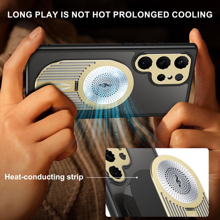 For Samsung Galaxy S25 Ultra 5G Heat Dissipation Aromatherapy MagSafe Holder Phone Case
