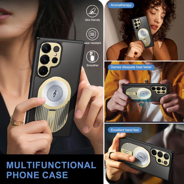 For Samsung Galaxy S25 Ultra 5G Heat Dissipation Aromatherapy MagSafe Holder Phone Case