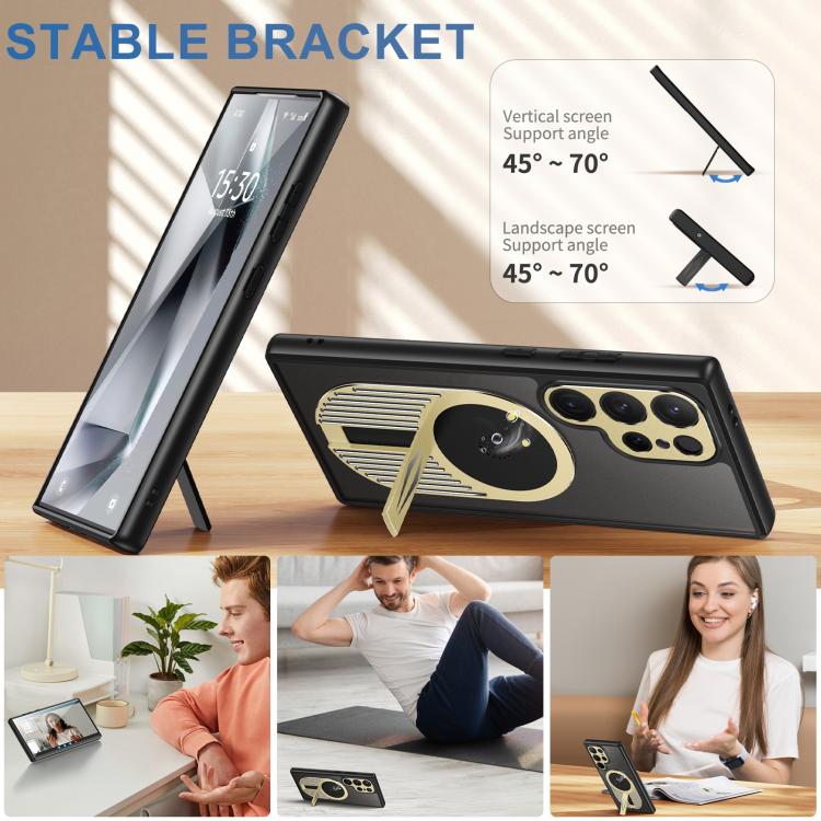 For Samsung Galaxy S25 Ultra 5G Heat Dissipation Aromatherapy MagSafe Holder Phone Case
