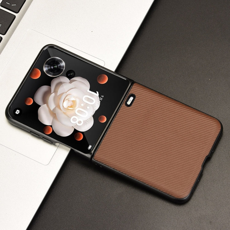 For Honor Magic V Flip PU Leather PC Phone Case