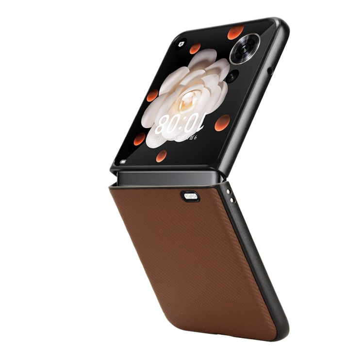 For Honor Magic V Flip PU Leather PC Phone Case