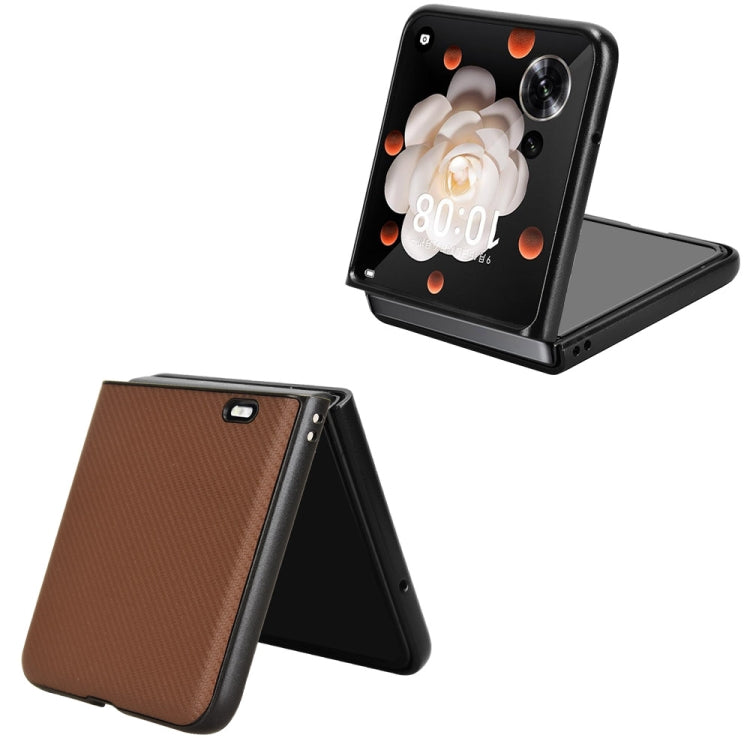 For Honor Magic V Flip PU Leather PC Phone Case