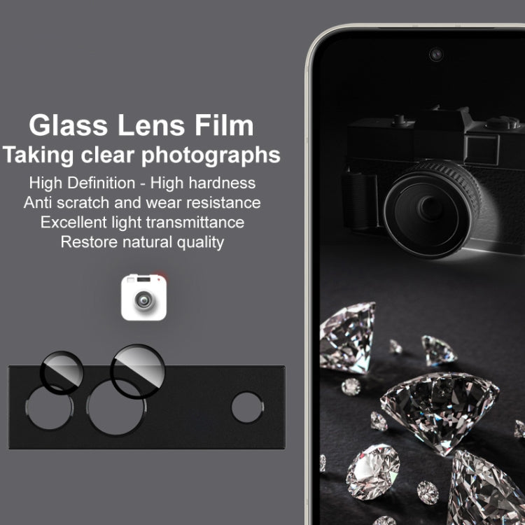 For Google Pixel 8a IMAK Metal Armor Premium Camera Protector Film - Black