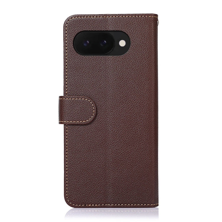 For Google Pixel 9a KHAZNEH Litchi Texture Leather RFID Phone Case