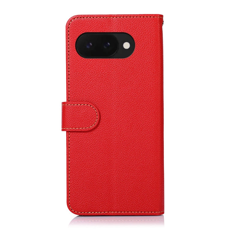 For Google Pixel 9a KHAZNEH Litchi Texture Leather RFID Phone Case