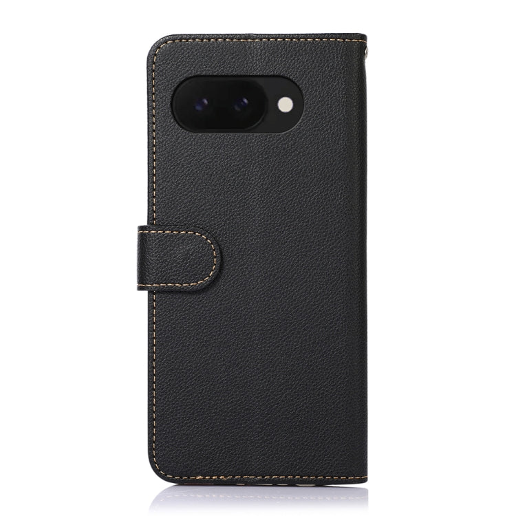 For Google Pixel 9a KHAZNEH Litchi Texture Leather RFID Phone Case