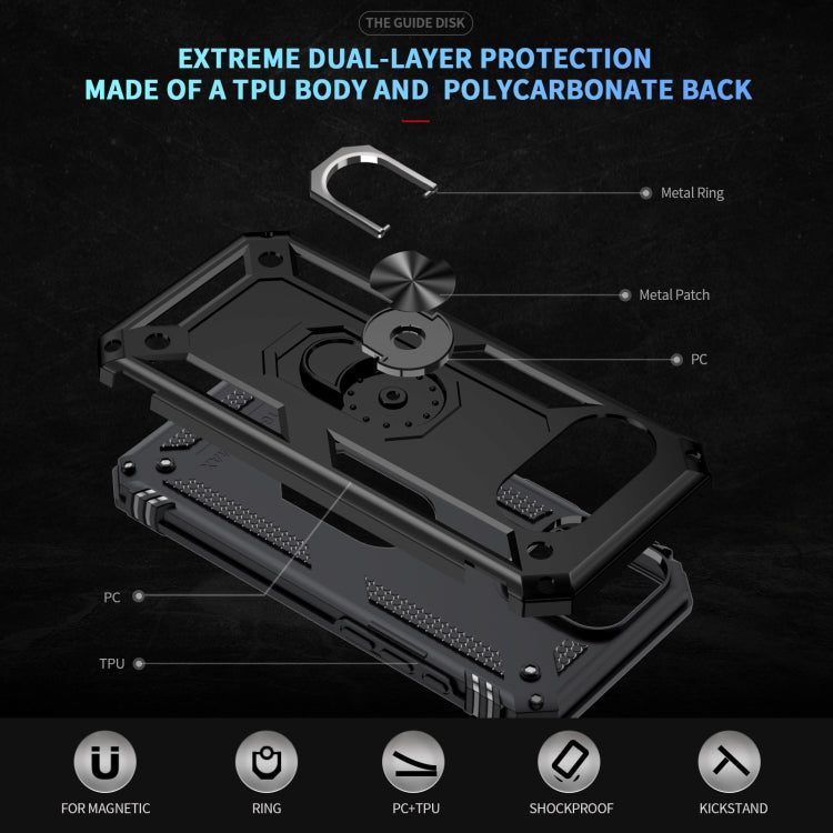 For Google Pixel 9a Shockproof TPU + PC Phone Case with Holder