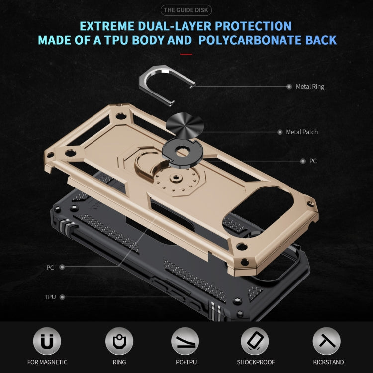 For Google Pixel 9a Shockproof TPU + PC Phone Case with Holder