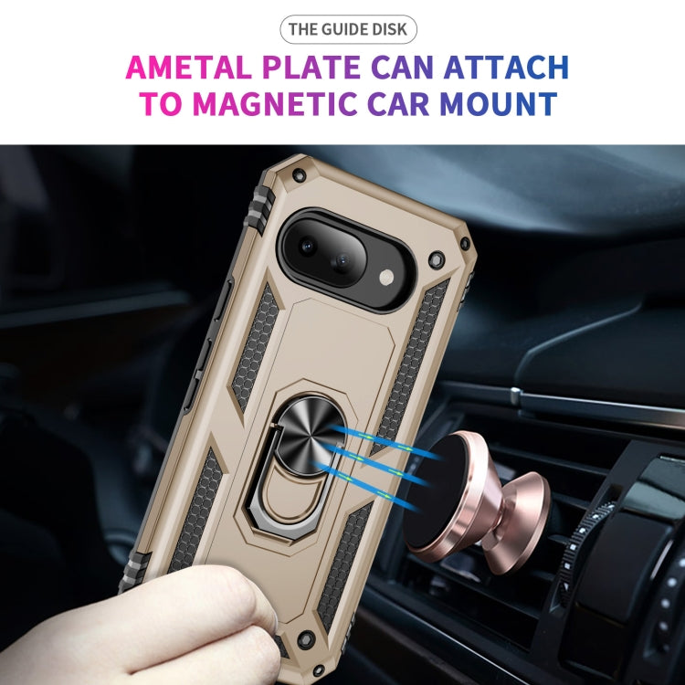 For Google Pixel 9a Shockproof TPU + PC Phone Case with Holder