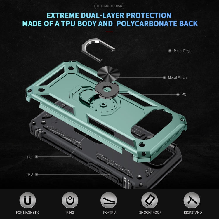 For Google Pixel 9a Shockproof TPU + PC Phone Case with Holder