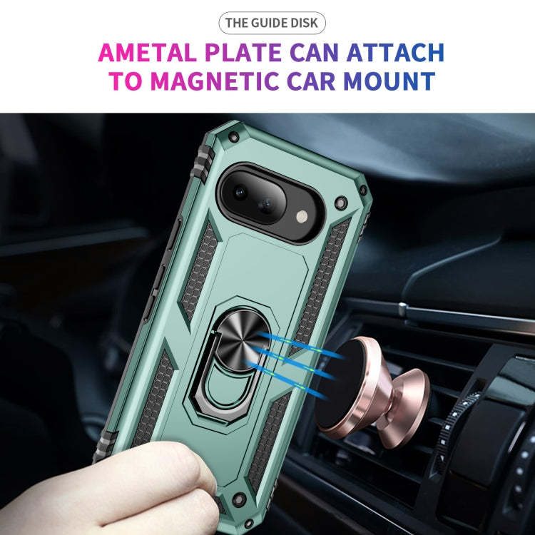 For Google Pixel 9a Shockproof TPU + PC Phone Case with Holder