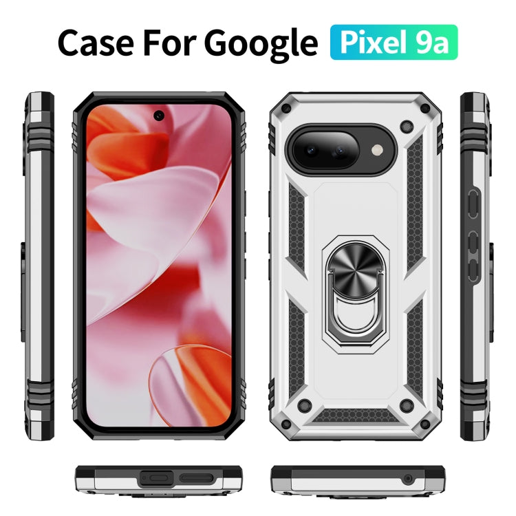 For Google Pixel 9a Shockproof TPU + PC Phone Case with Holder