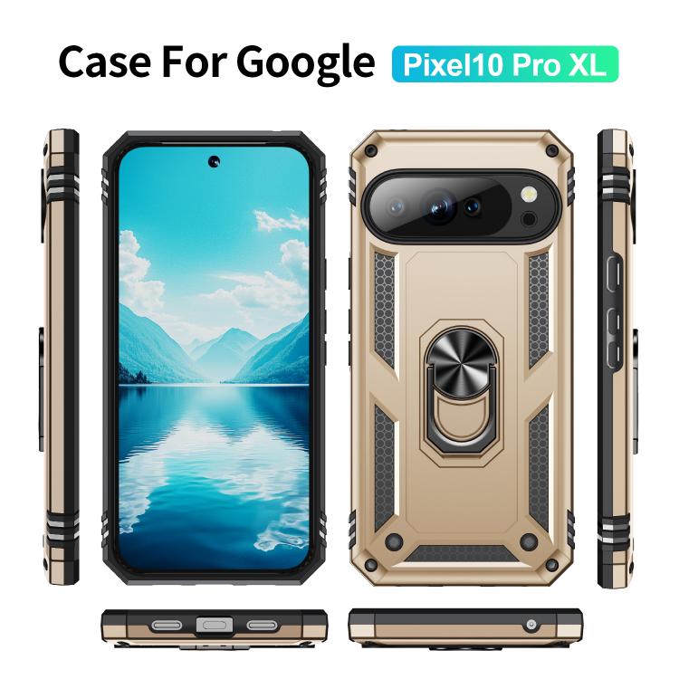 For Google Pixel 10 Pro XL Shockproof TPU + PC Phone Case with Holder