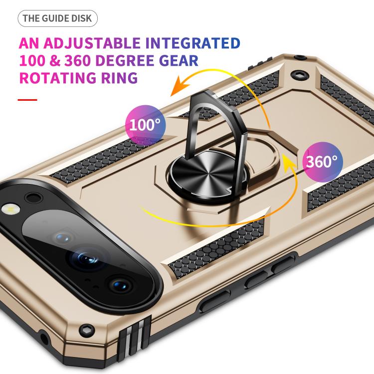 For Google Pixel 10 Pro XL Shockproof TPU + PC Phone Case with Holder