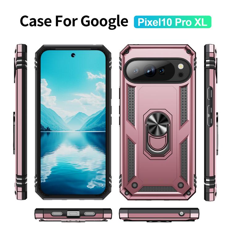 For Google Pixel 10 Pro XL Shockproof TPU + PC Phone Case with Holder