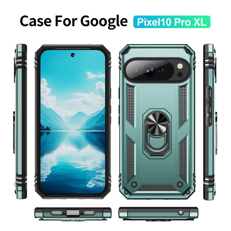 For Google Pixel 10 Pro XL Shockproof TPU + PC Phone Case with Holder