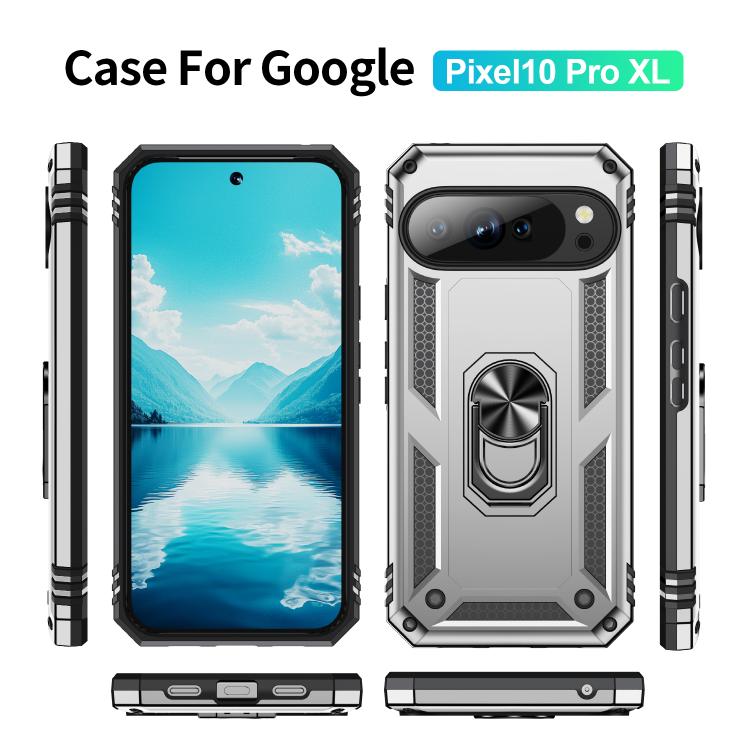 For Google Pixel 10 Pro XL Shockproof TPU + PC Phone Case with Holder