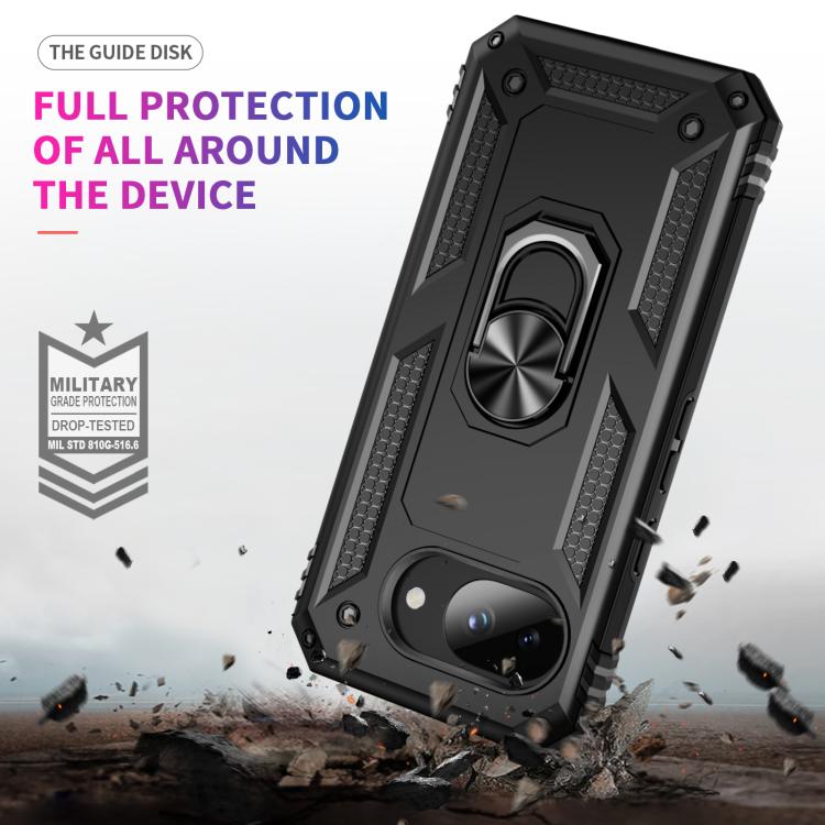 For Google Pixel 10a Shockproof TPU + PC Phone Case with Holder