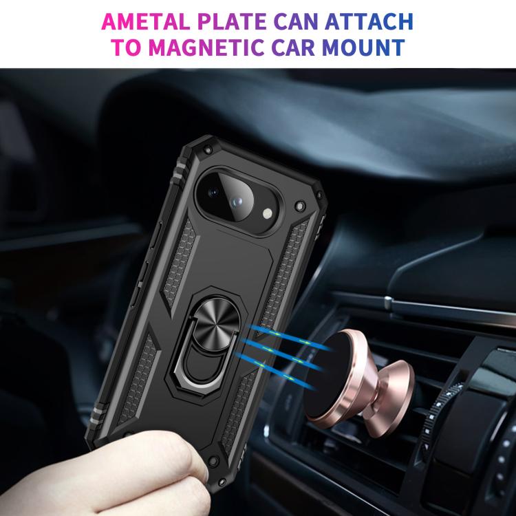 For Google Pixel 10a Shockproof TPU + PC Phone Case with Holder