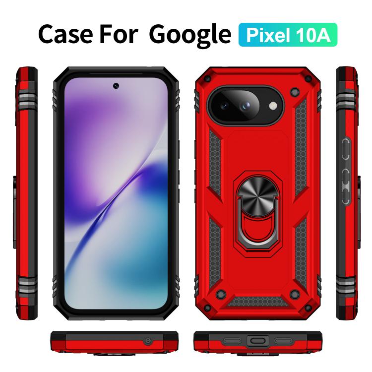 For Google Pixel 10a Shockproof TPU + PC Phone Case with Holder