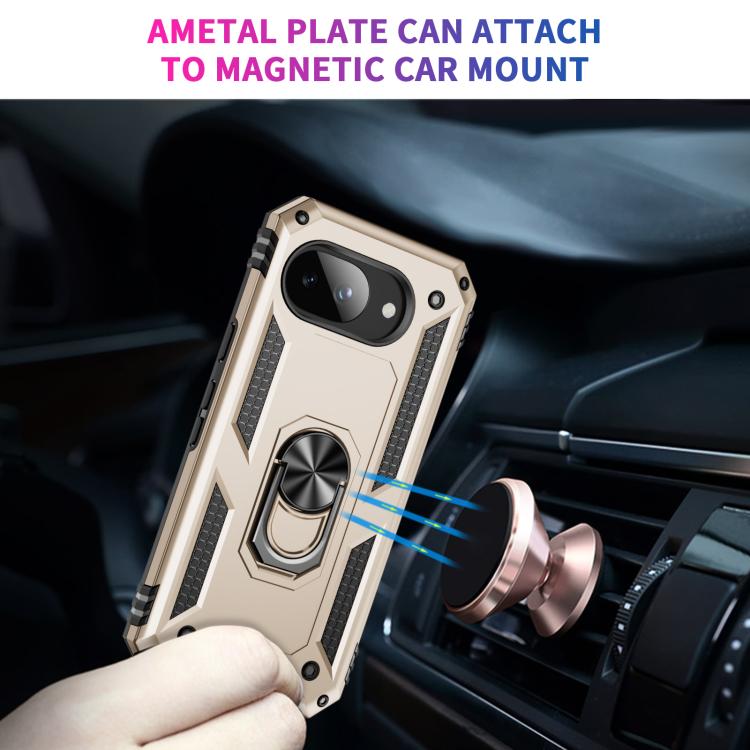For Google Pixel 10a Shockproof TPU + PC Phone Case with Holder