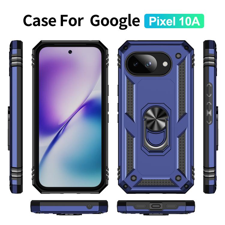 For Google Pixel 10a Shockproof TPU + PC Phone Case with Holder