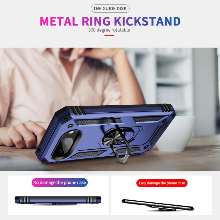For Google Pixel 10a Shockproof TPU + PC Phone Case with Holder