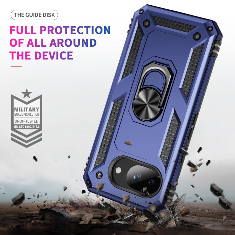 For Google Pixel 10a Shockproof TPU + PC Phone Case with Holder