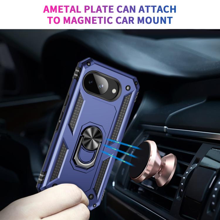 For Google Pixel 10a Shockproof TPU + PC Phone Case with Holder