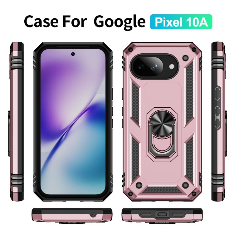 For Google Pixel 10a Shockproof TPU + PC Phone Case with Holder
