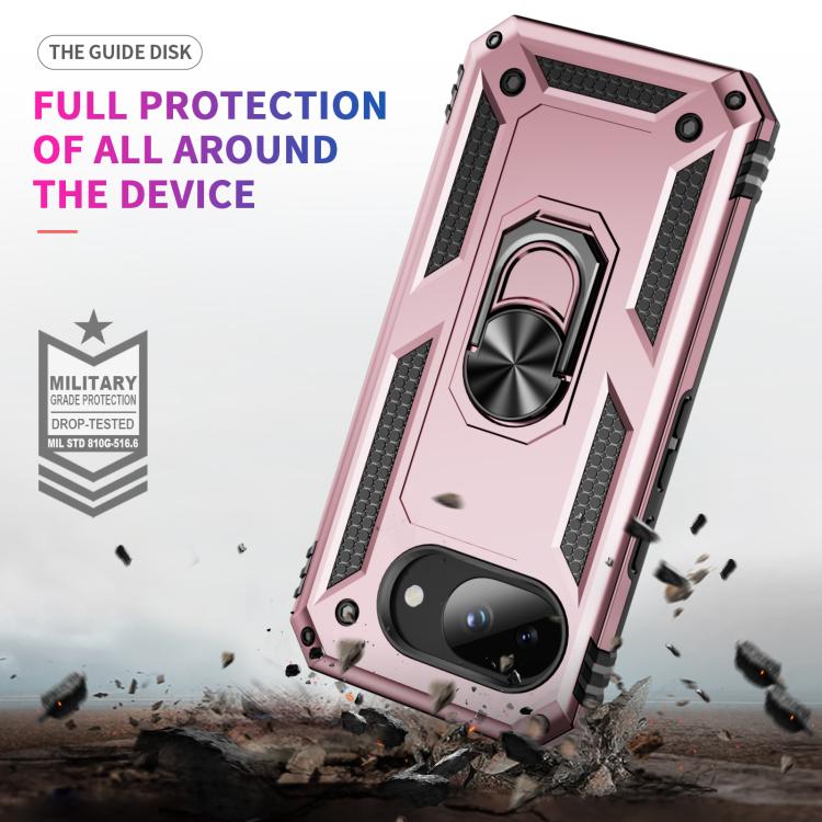 For Google Pixel 10a Shockproof TPU + PC Phone Case with Holder
