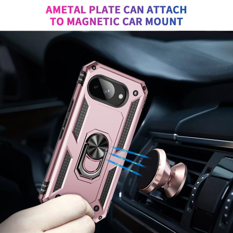 For Google Pixel 10a Shockproof TPU + PC Phone Case with Holder