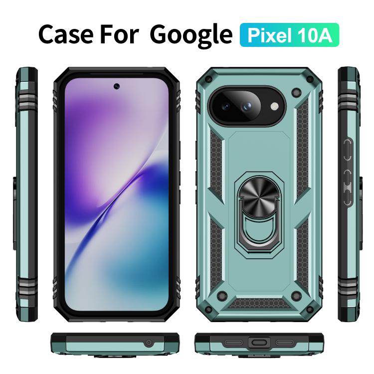 For Google Pixel 10a Shockproof TPU + PC Phone Case with Holder