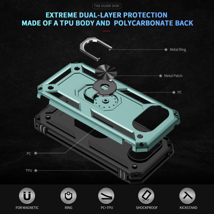 For Google Pixel 10a Shockproof TPU + PC Phone Case with Holder